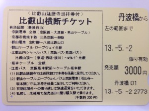 比叡山横断チケット2013